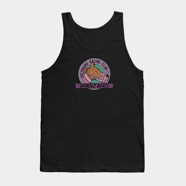 Brindle Brats Greyhound Racing Club Tank Top by Artful Starfish